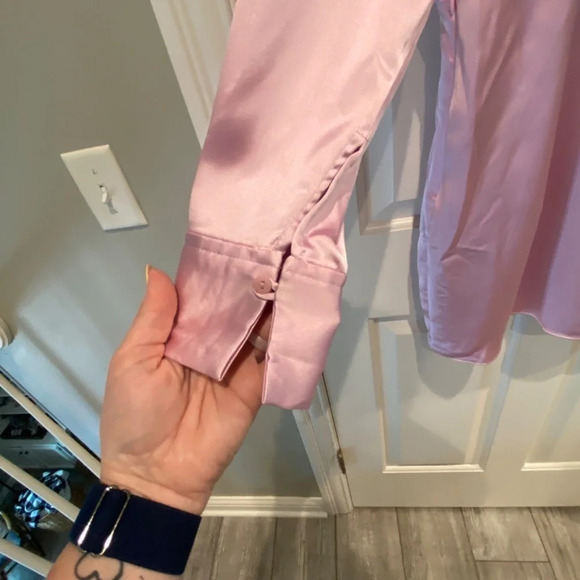 New! ZARA Satin Wrap Dress Blush Pink nwt 16639 - Picture 8 of 15